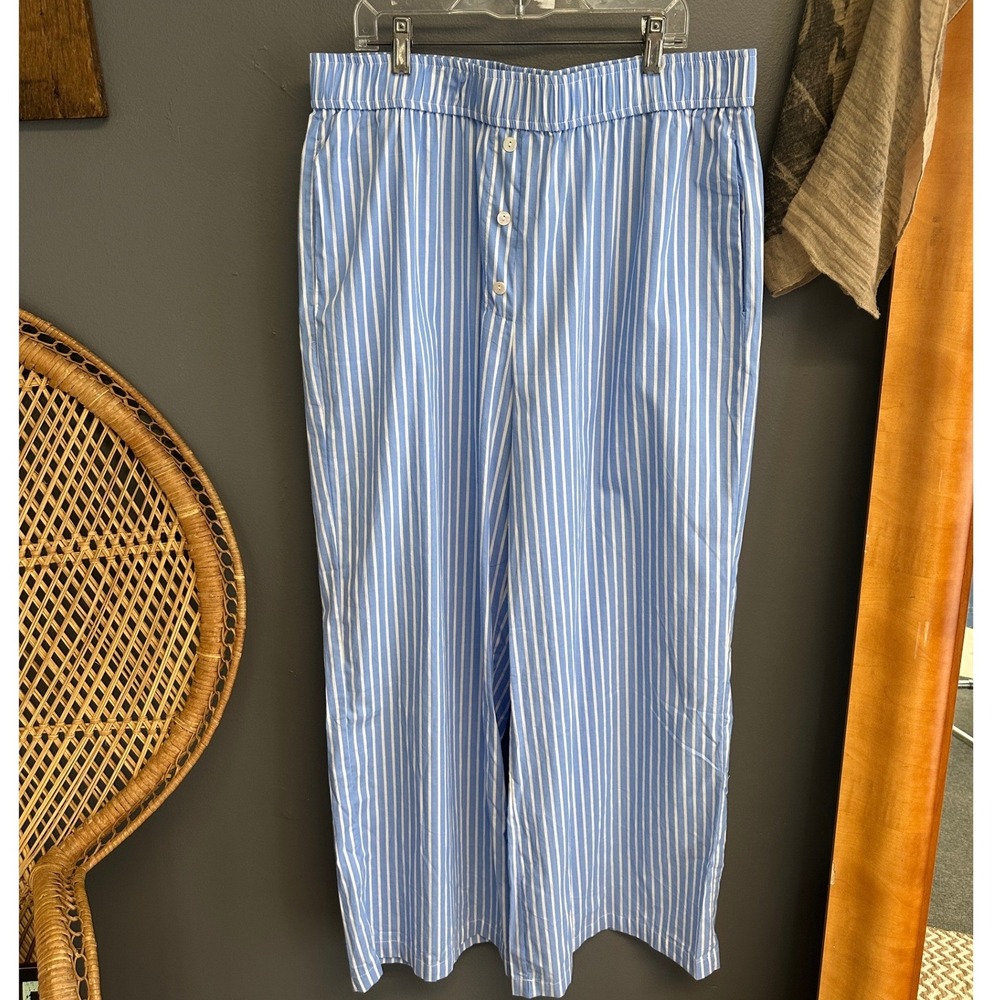 Olia Womens Size XL Pajama Pants Blue Striped Casual‎ Loungewear
